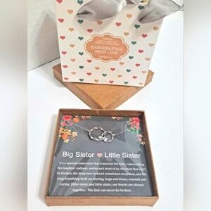 925 Silver Sister Necklace New In Box